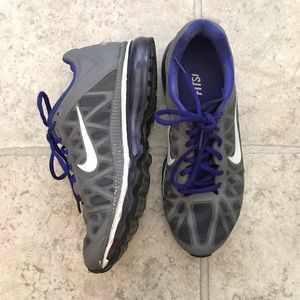 Dark gray & blue nike air max 2011 size 8